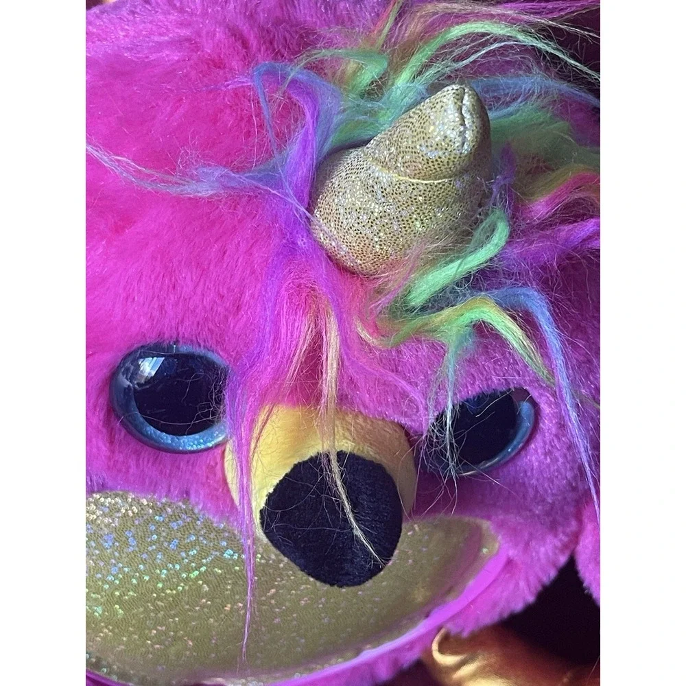 Zuru Inc. Bird Unicorn Plush Toy Sparkles Rainbow Hair Pink Yellow Stuffed Anima